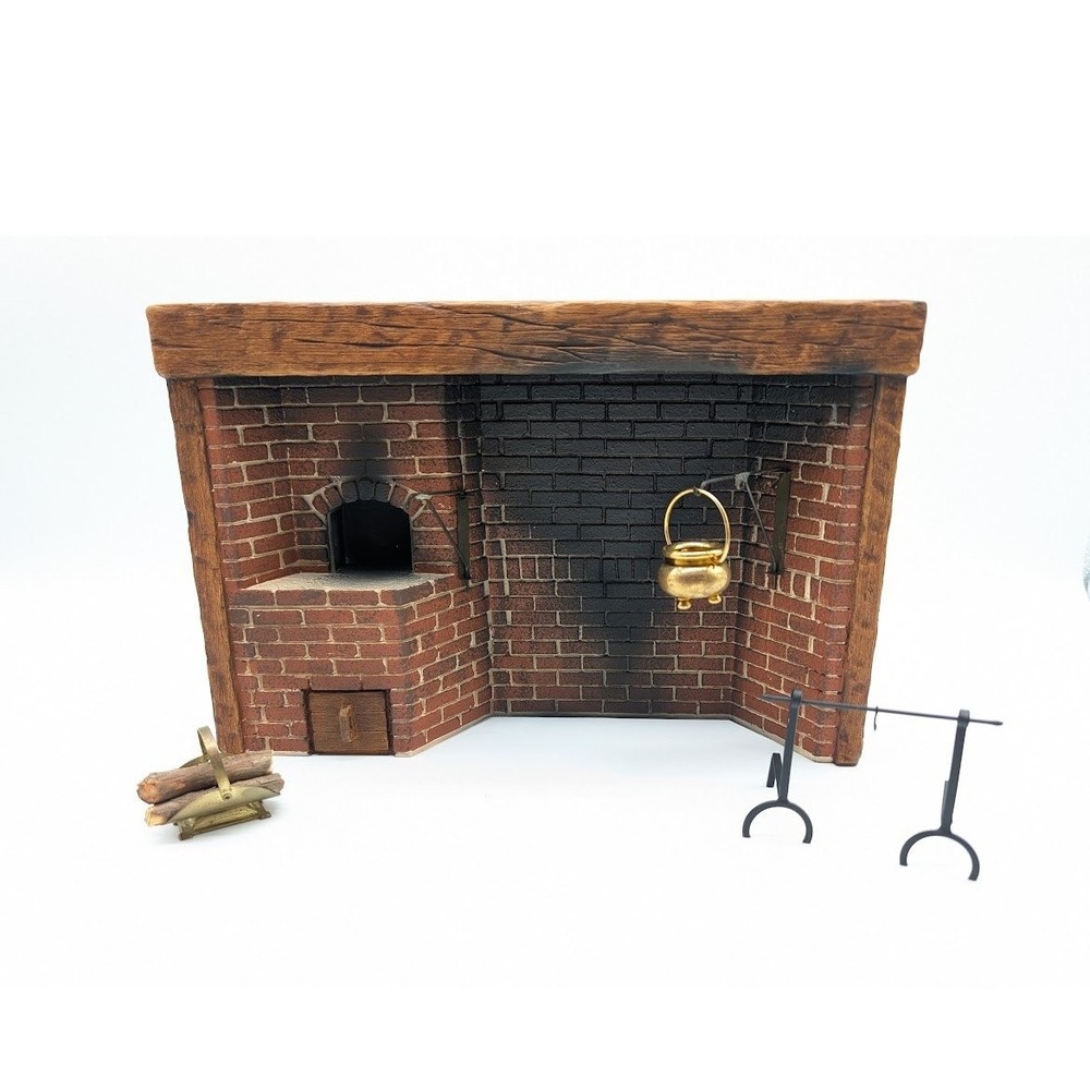 1:12 Miniature Dollhouse Braxton Payne Signed Colonial Kitchen Fireplace NEW